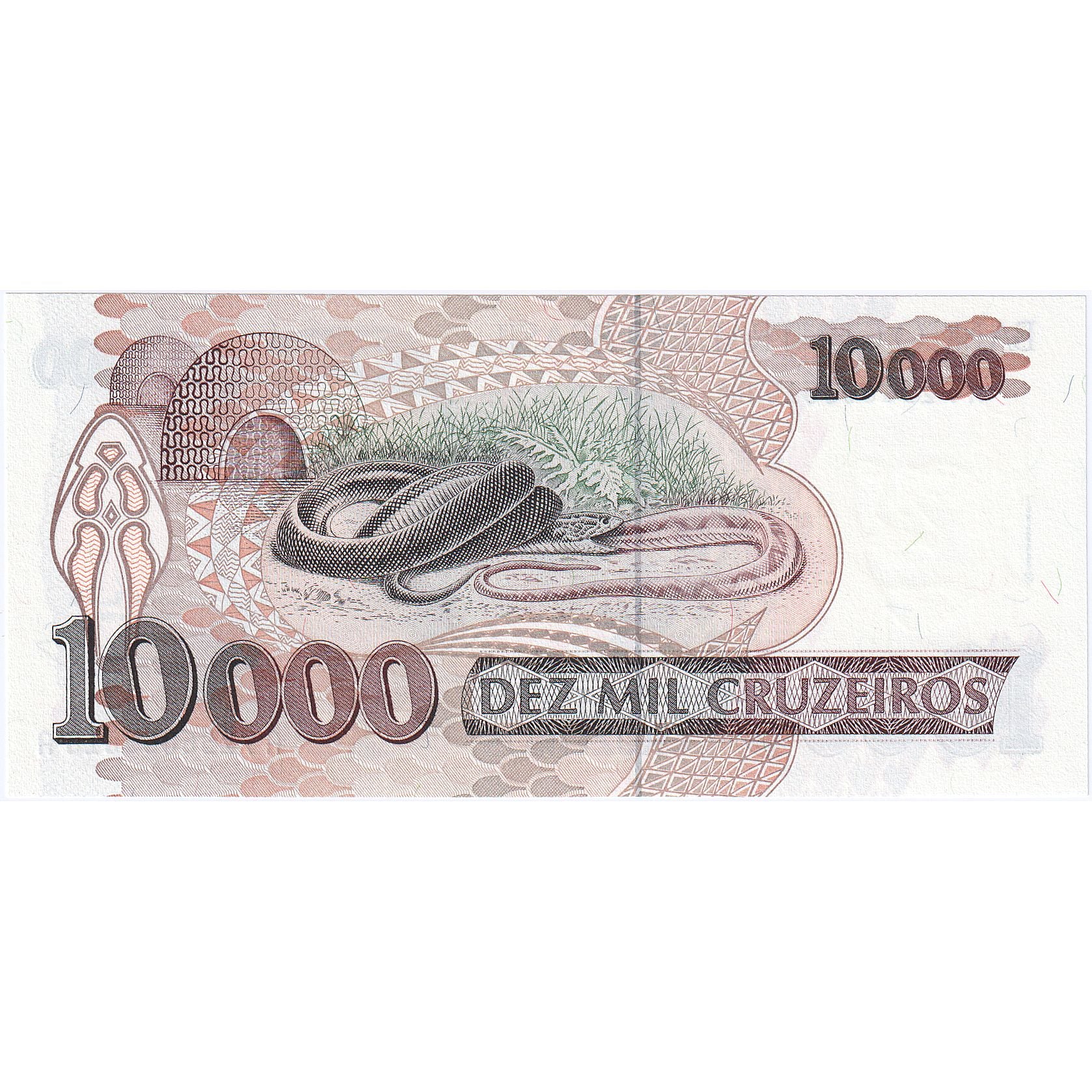 Brazil, 10,000 Cruzeiros, KM:233b, UNC(65-70)