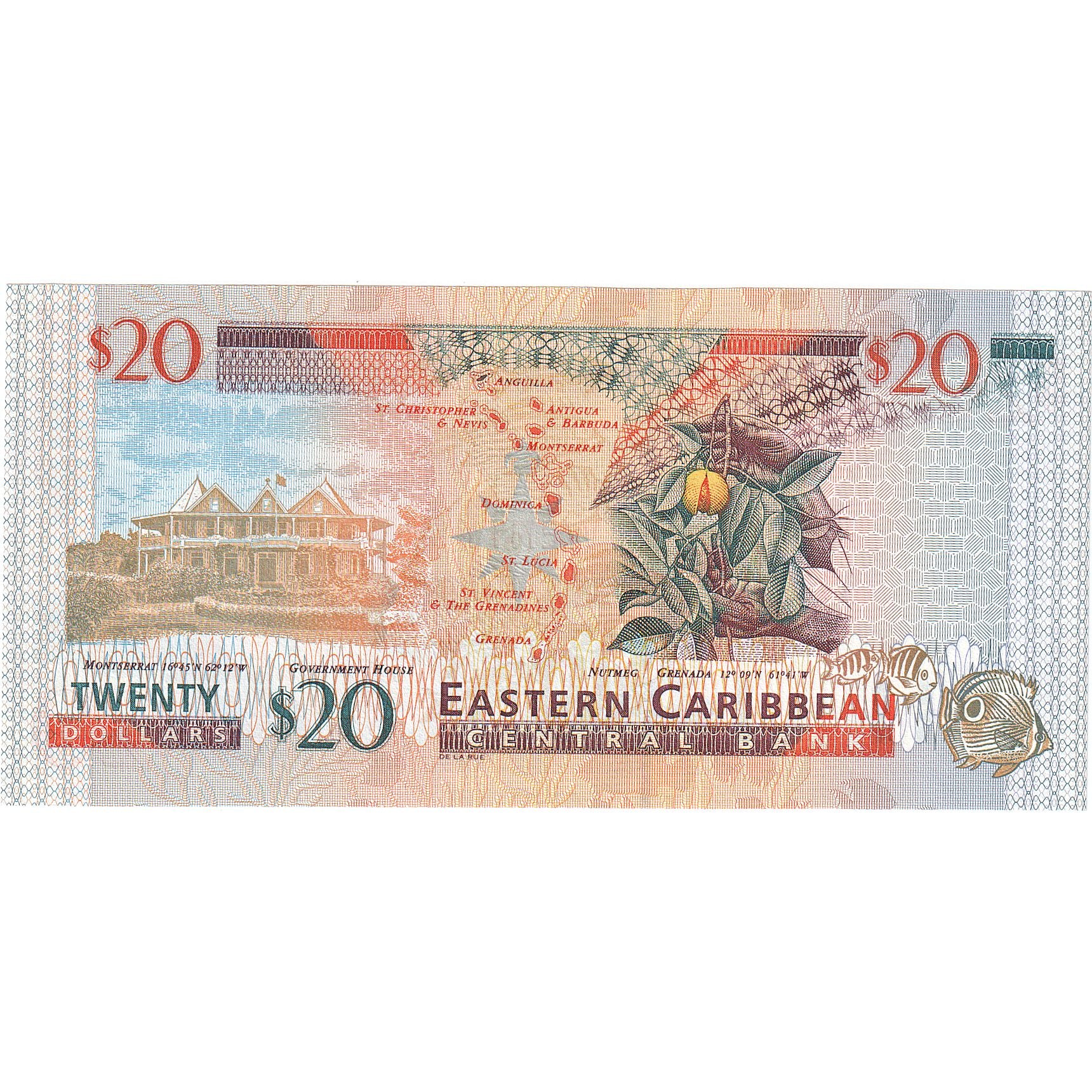 Banknote, East Caribbean States, 20 Dollars, KM:39k, UNC(65-70)