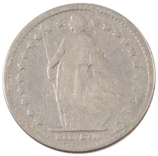 SWITZERLAND, Franc, 1875, Bern, KM #24, VF(20-25), Silver, 23.2, 4.70