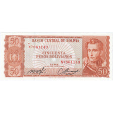 Bolivia, 50 Pesos Bolivianos, 1962, 1962-07-13, KM:162a, UNC(65-70)