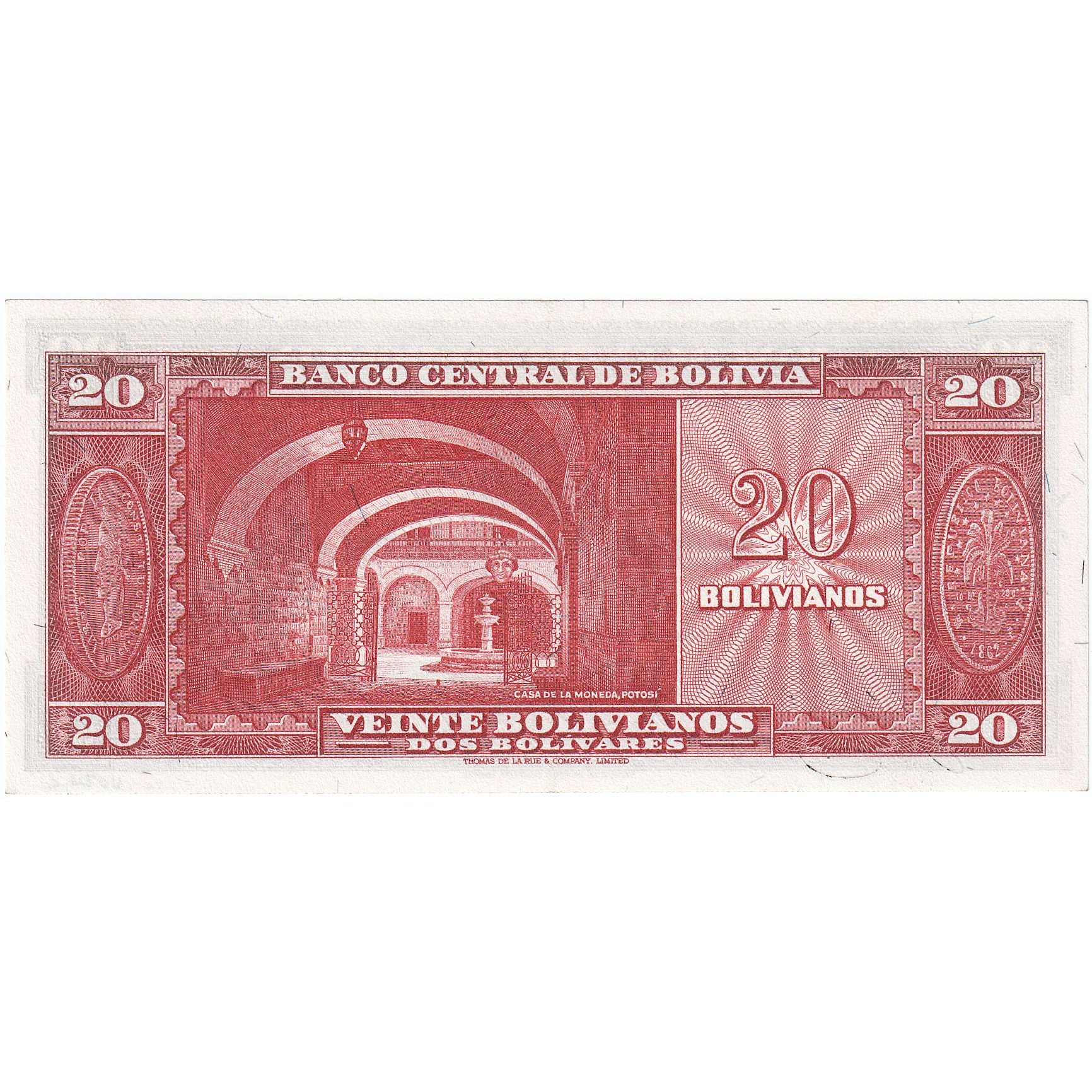 Billete, 20 Bolivianos, 1945, Bolivia, 1945-12-20, UNC