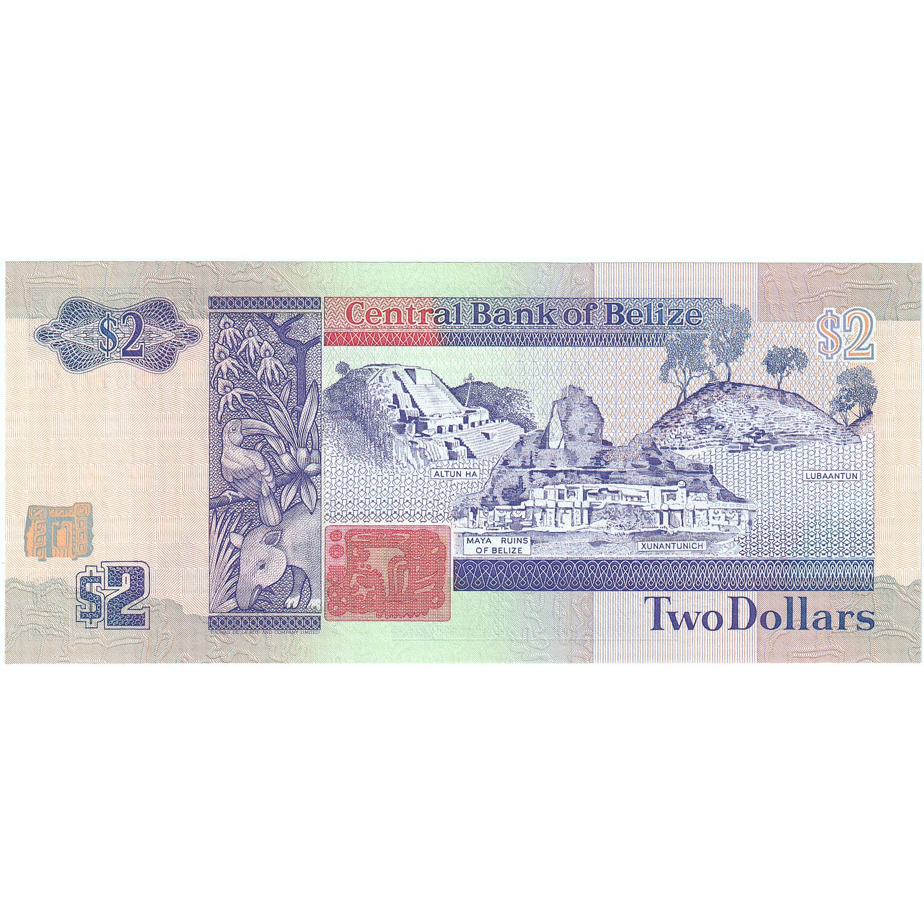 Belize, 2 Dollars, 1991, 1991-06-01, KM:52b, UNZ