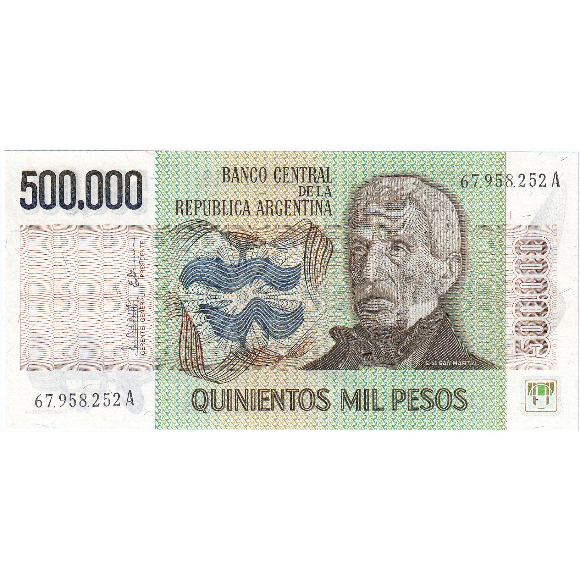 Billete, 500,000 Pesos, Argentina, KM:309, UNC