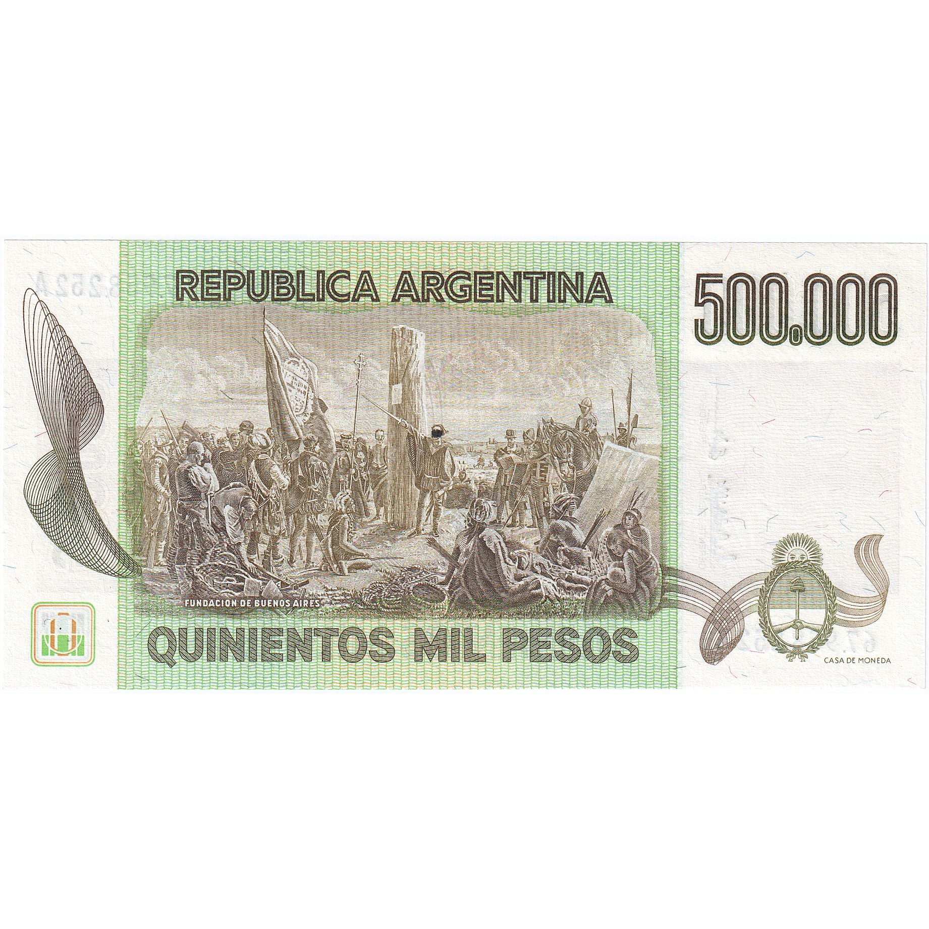 Billete, 500,000 Pesos, Argentina, KM:309, UNC