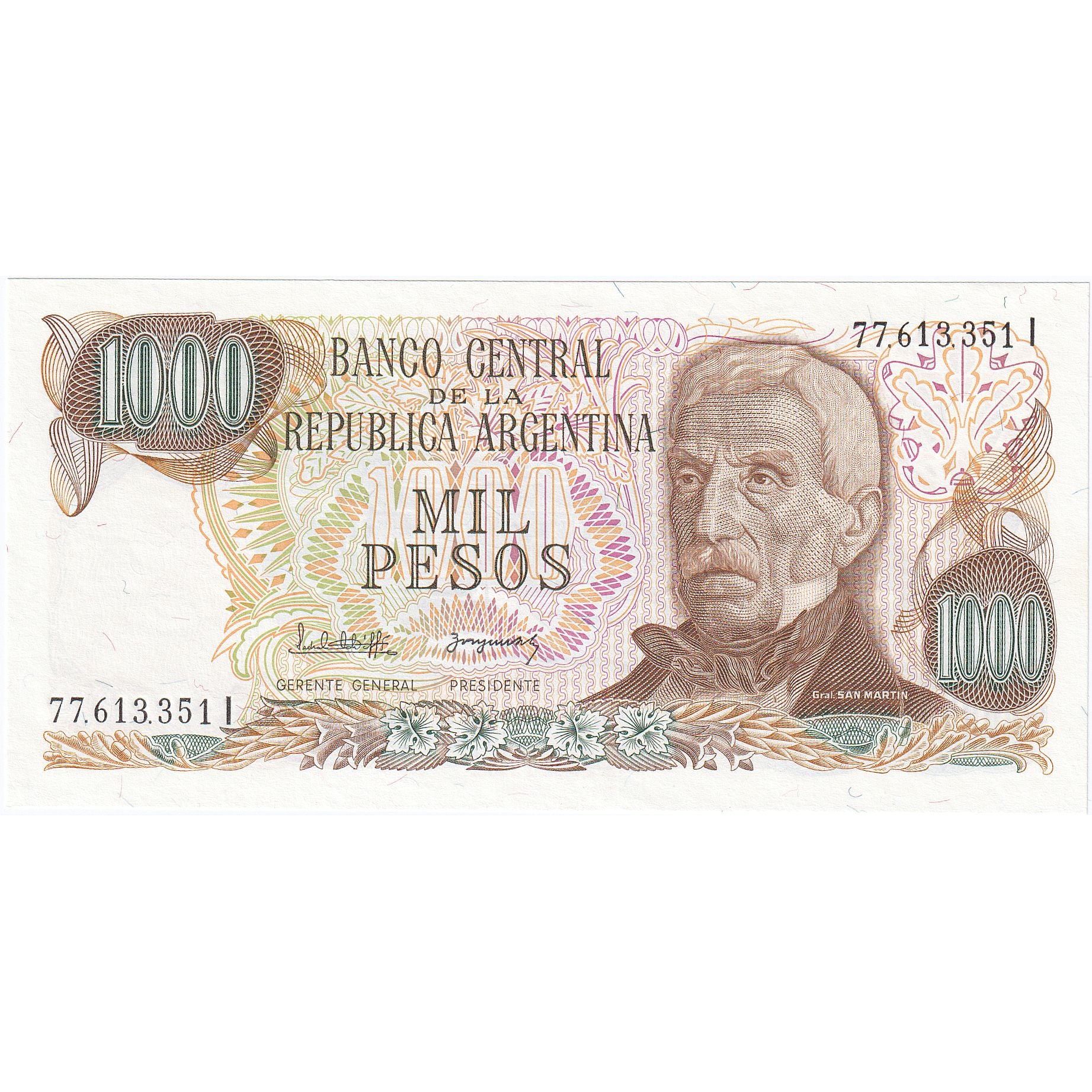 Argentinien, 1000 Pesos, KM:299, UNZ