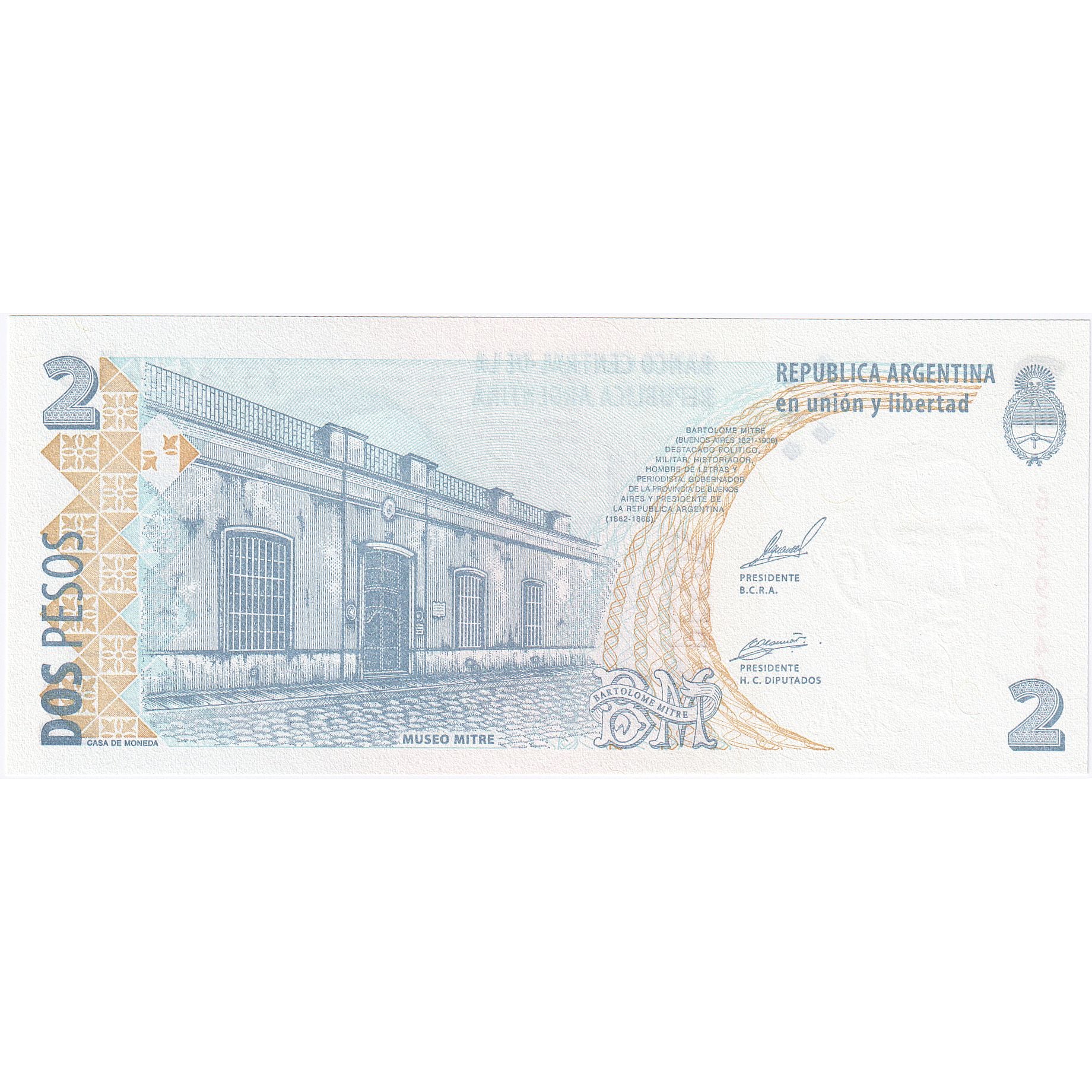 Argentinien, 2 Pesos, KM:346, UNZ