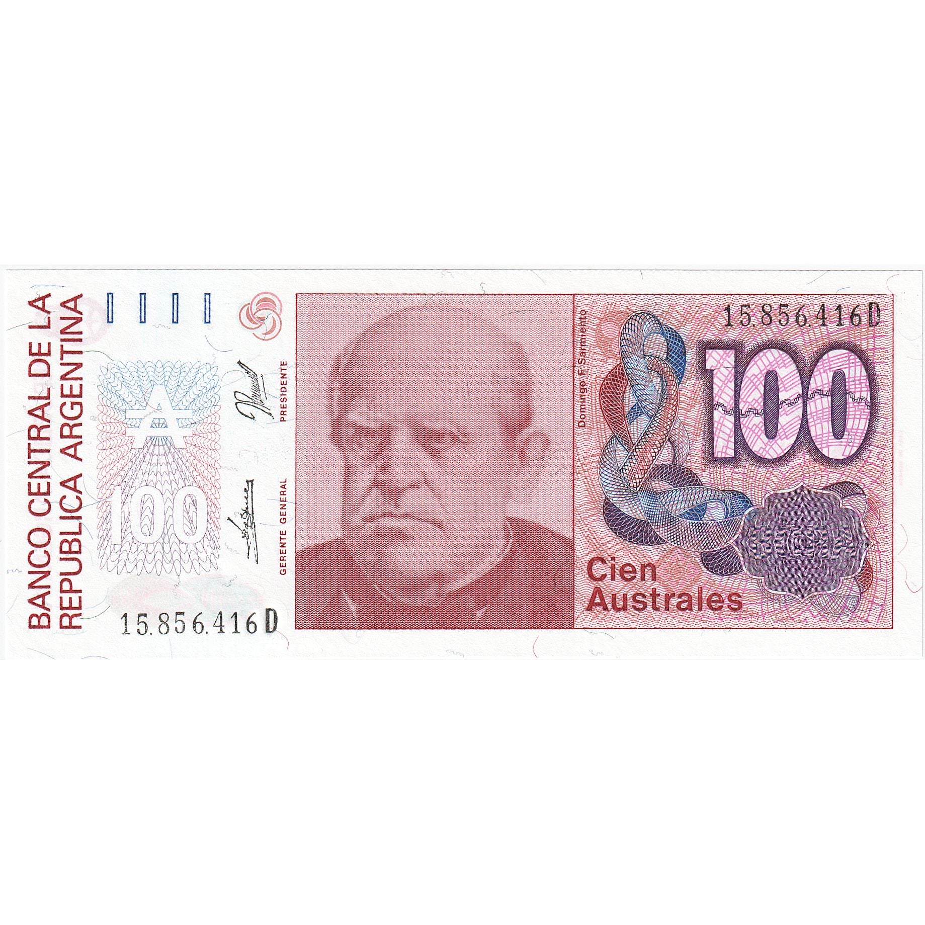 Argentina, 100 Australes, Undated (1985-90), KM:327c, UNC(65-70)