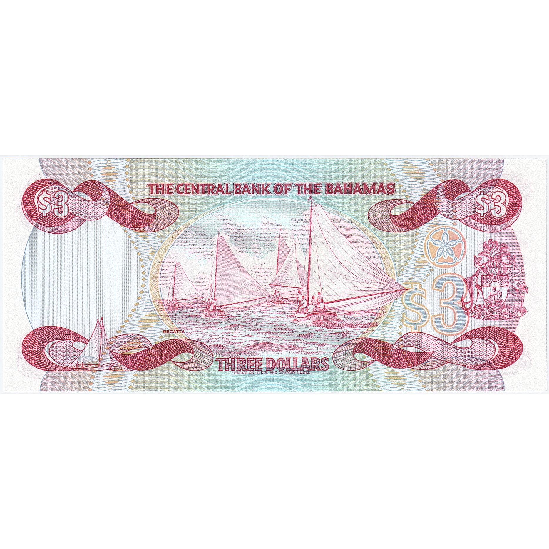 Banknote, Bahamas, 3 Dollars, 1974, UNC(65-70)