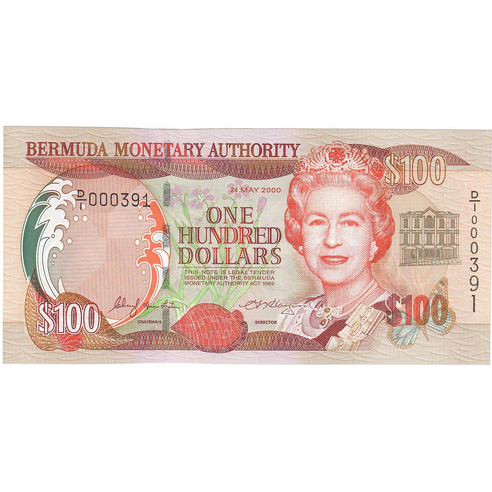 Bermuda, 100 Dollars, 2000, 2000-05-24, KM:55a, NIEUW