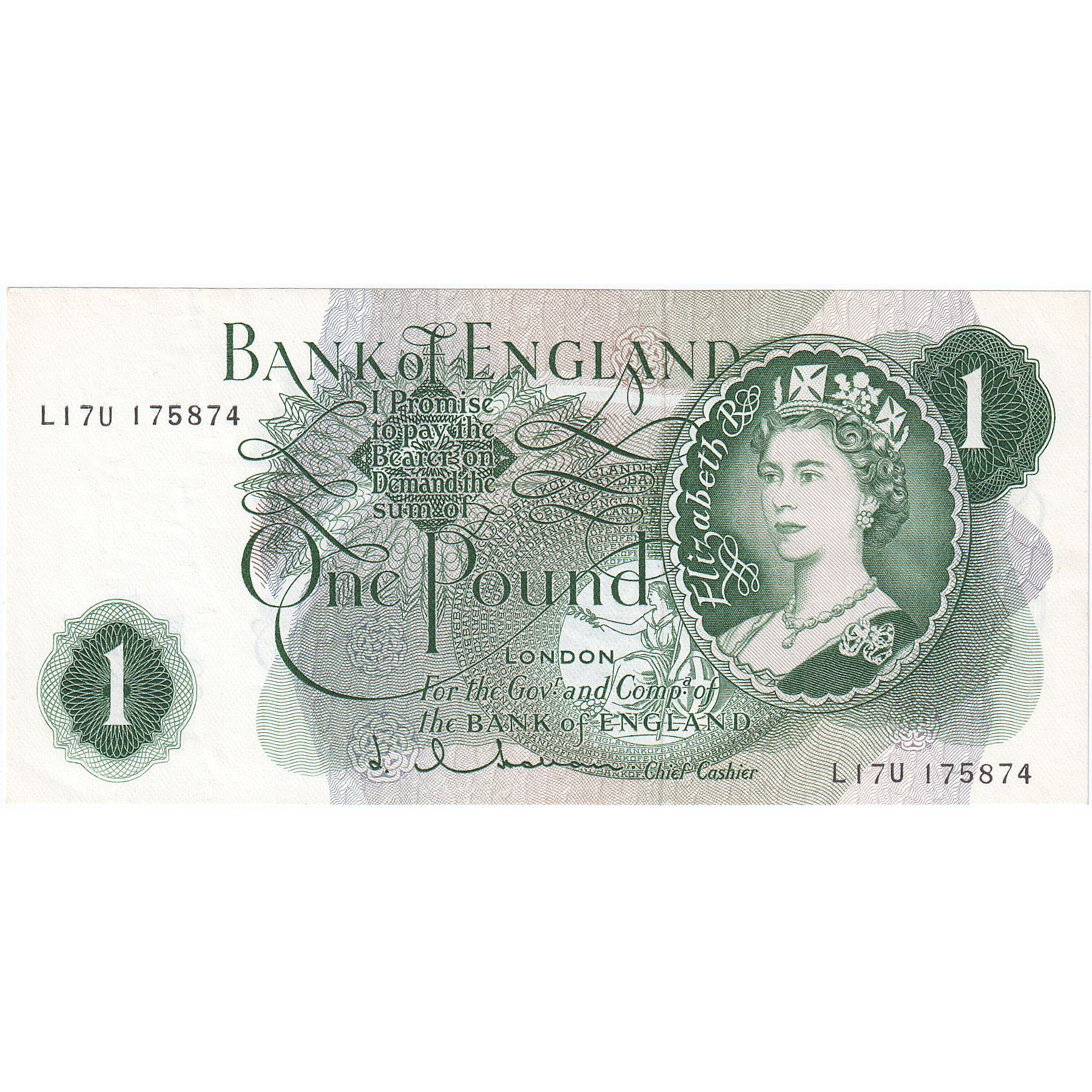 Great Britain, 1 Pound, Undated (1960-78), KM:374c, EF(40-45)