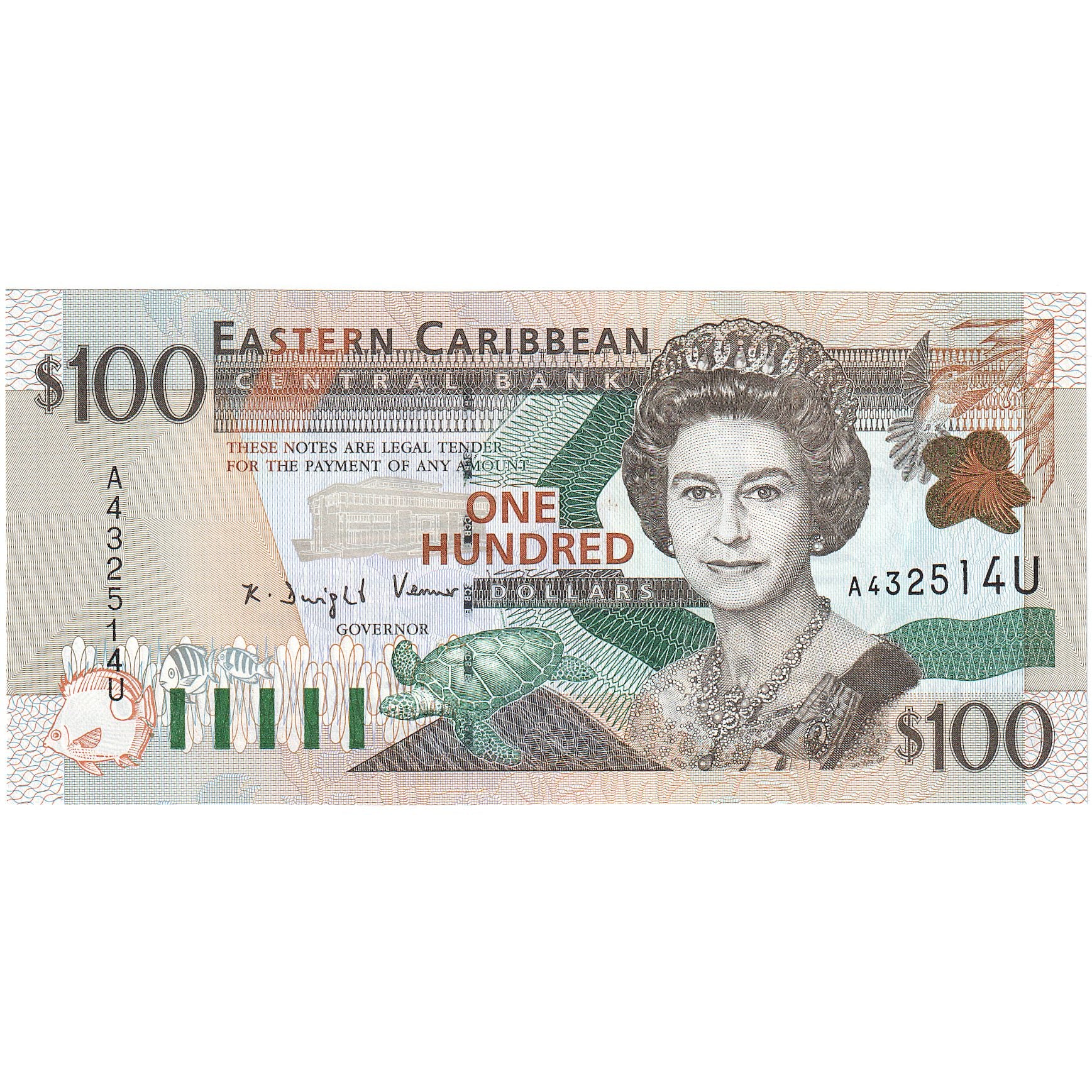 Państwa Wschodnich Karaibów, 100 Dollars, KM:46a, UNC(65-70)