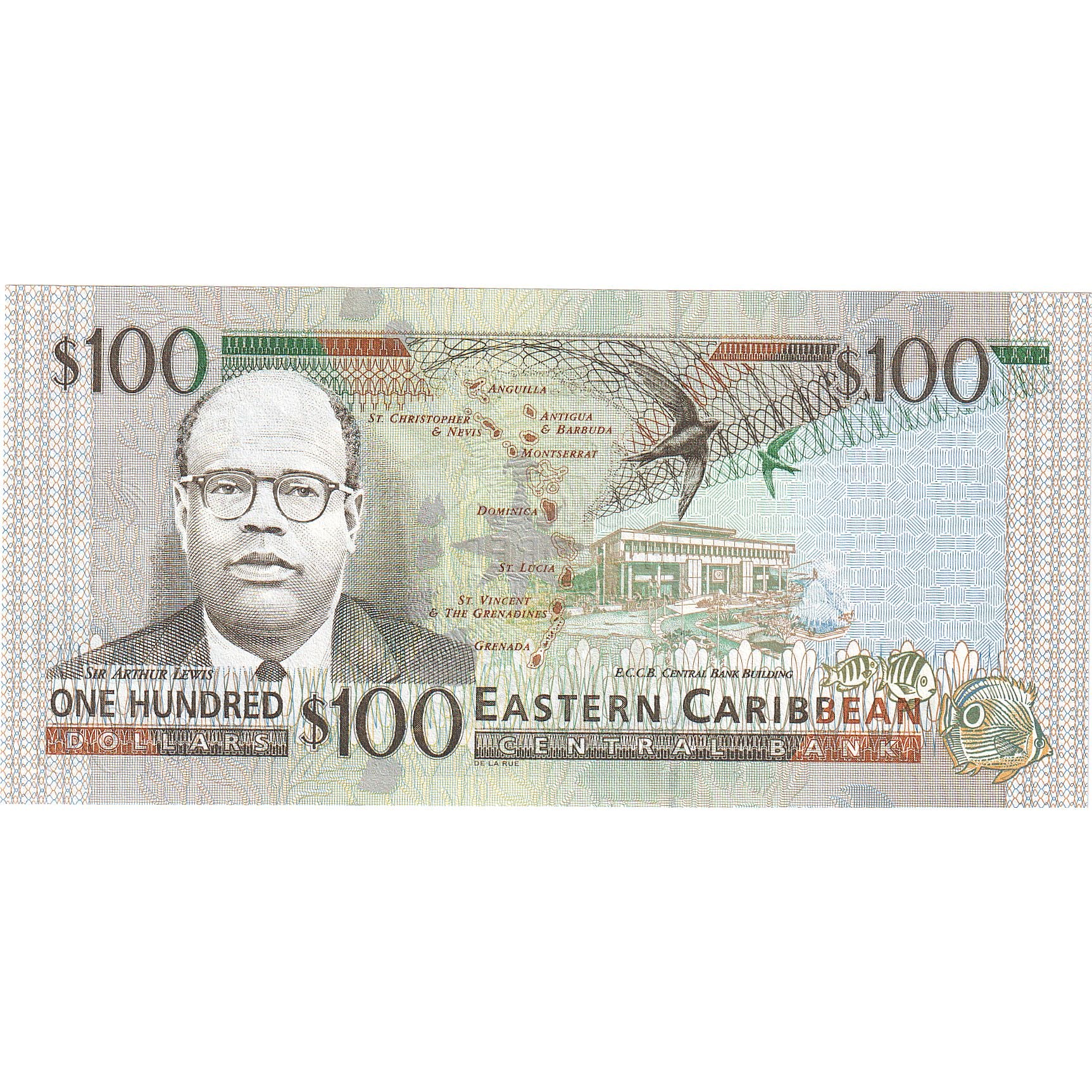 East Caribbean States, 100 Dollars, KM:46a, UNC(65-70)