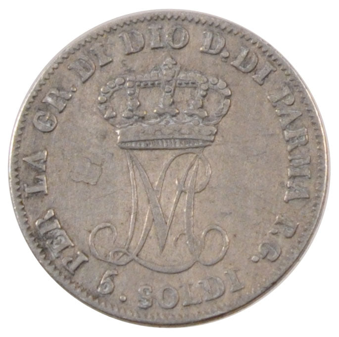 ITALIAN STATES, 5 Soldi, 1815, KM #26, EF(40-45), Silver, 1.21