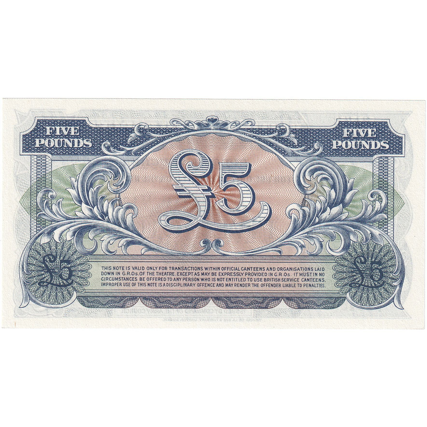 Great Britain, 5 Pounds, KM #M23, UNC(65-70), EE/1