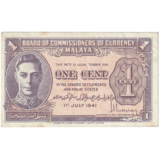 MALAYA, 1 Cent, 1941, 1941-07-01, KM:6, EF(40-45)