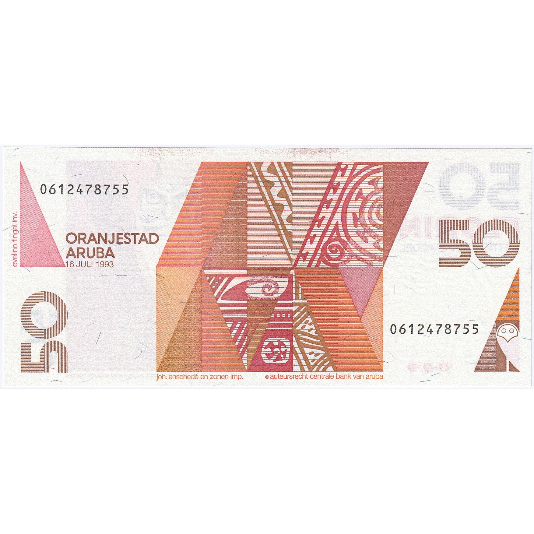 Banknote, Aruba, 50 Florin, 1993, 1993-07-16, KM:13, UNC(63)