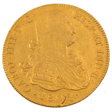 Coin, Bolivia, Charles IIII, 8 Escudos, 1806, Potosi, EF(40-45), Gold, KM:81