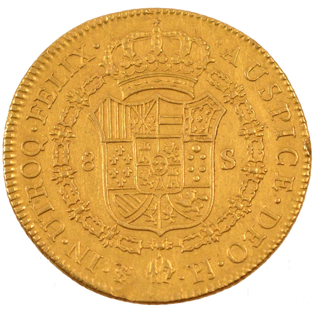 Moneda, Bolivia, Charles IIII, 8 Escudos, 1806, Potosi, MBC, Oro, KM:81