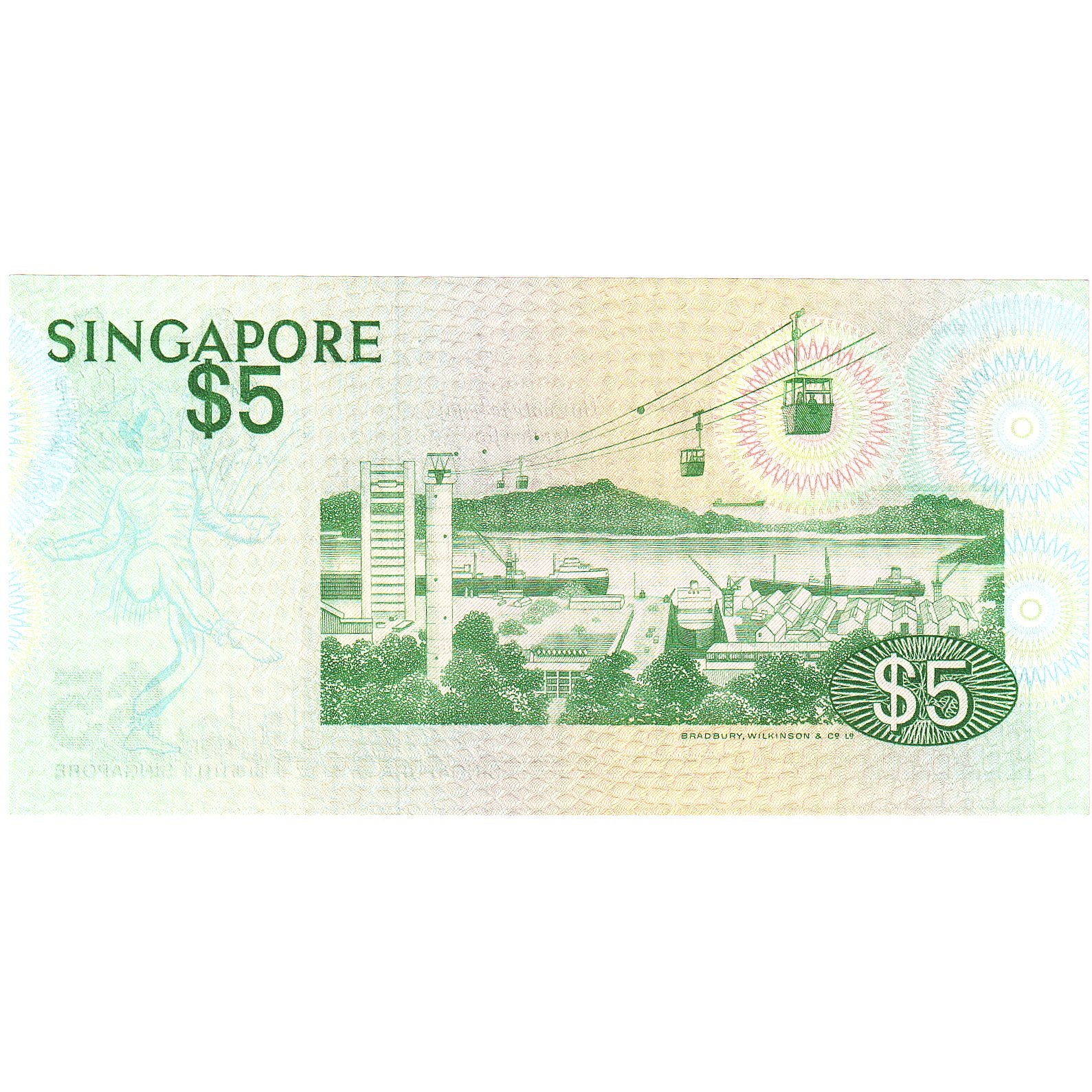 Singapore, 5 Dollars, KM:10, FDS