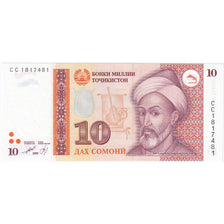 Banknote, Tajikistan, 10 Somoni, 1999, UNC(65-70)