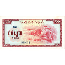 Cambodia, 10 Riels, 1975, KM:22a, UNC(65-70)