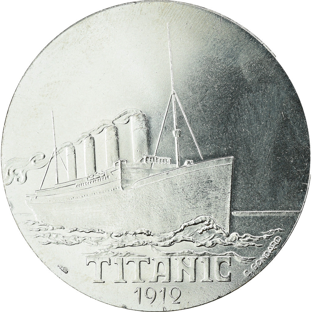 Francia, medaglia, Les Grands Transatlantiques, Titanic, Shipping, C. Gondard