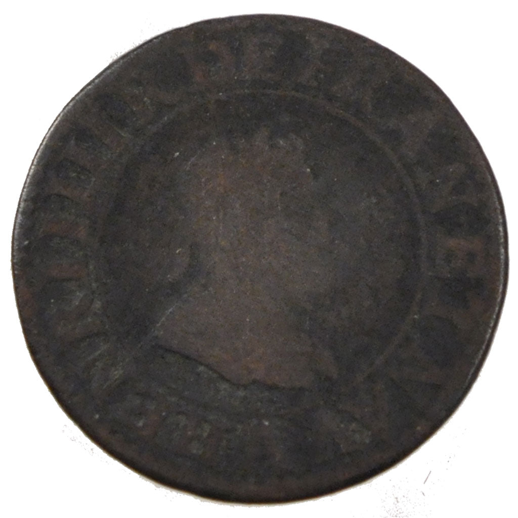 FRANCE, Double Tournois, 1603, Paris, KM #16.1, F(12-15), Copper, Duplessy...