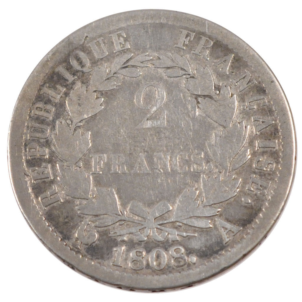 Francia, 2 Francs, 1808, Paris, MB, Argento, Gadoury:500