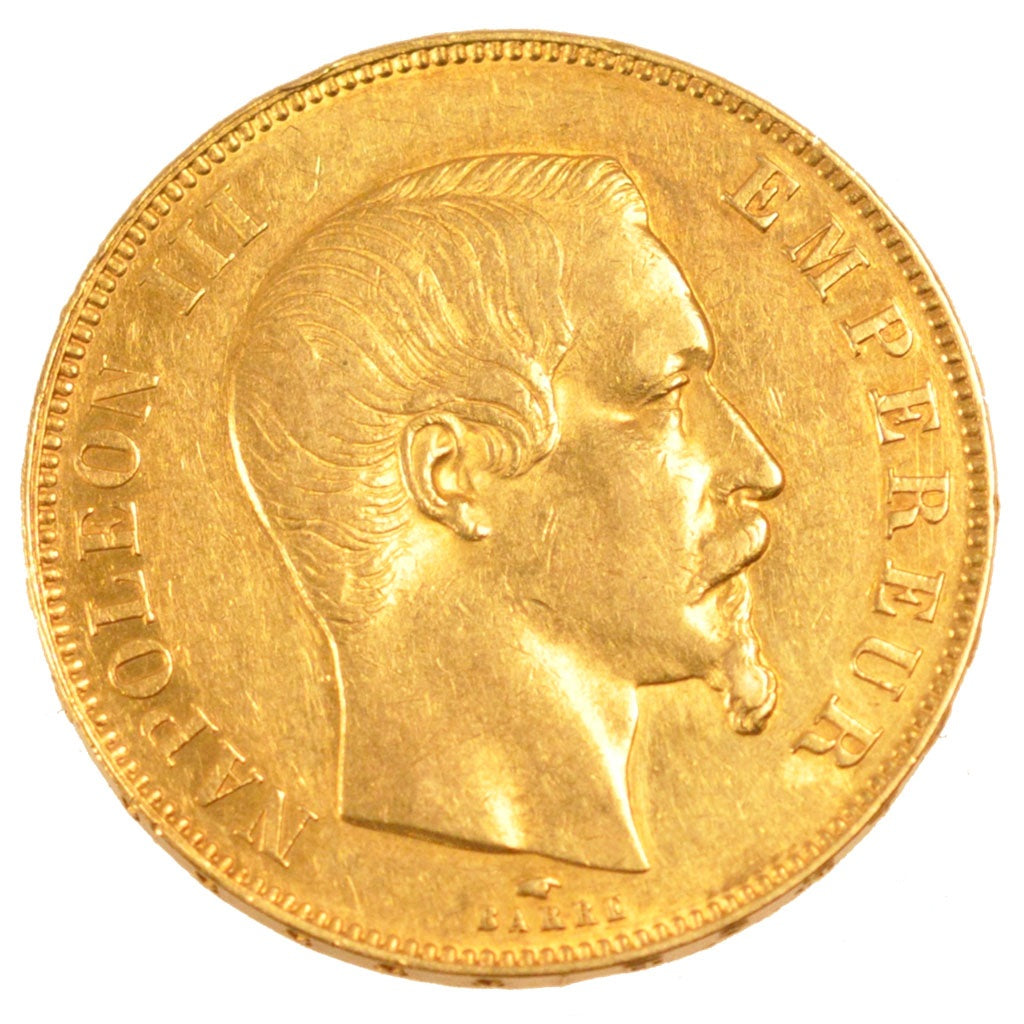 FRANCE, Napoléon III, 50 Francs, 1857, Paris, KM #785.1, EF(40-45), Gold, Gadour
