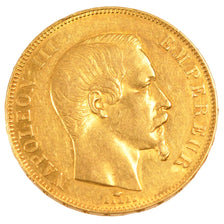 FRANCE, Napoléon III, 50 Francs, 1857, Paris, KM #785.1, EF(40-45), Gold, Gadour