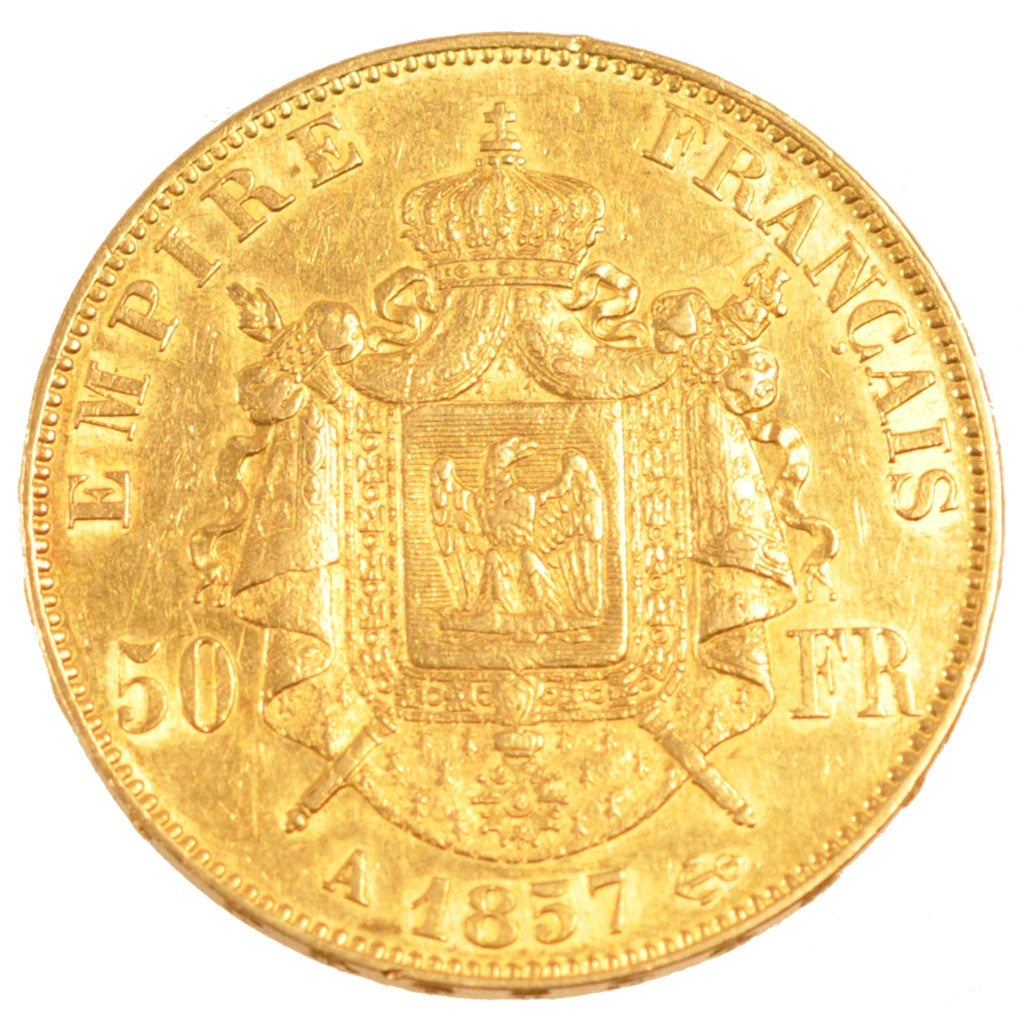 Francia, Napoleon III, Napoléon III, 50 Francs, 1857, Paris, BB, Oro, Gadour...