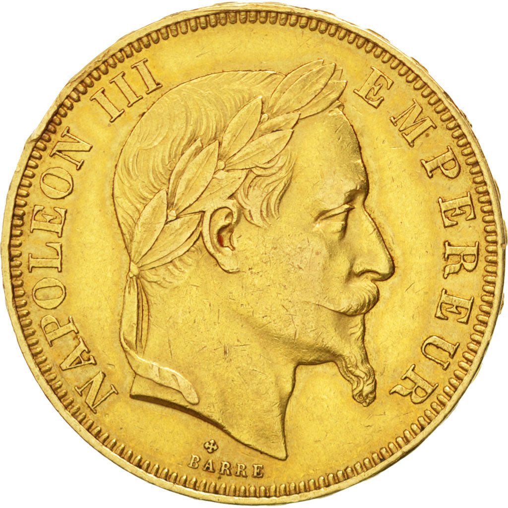 Second Empire, 50 Francs or Napoléon III tête laurée