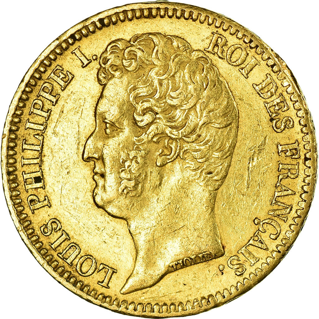 Coin, France, Louis-Philippe, 20 Francs, 1831, Paris, AU(50-53), Gold