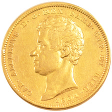 ITALIAN STATES, 100 Lire, 1834, Torino, KM #133.1, EF(40-45), Gold, 34, 32.08