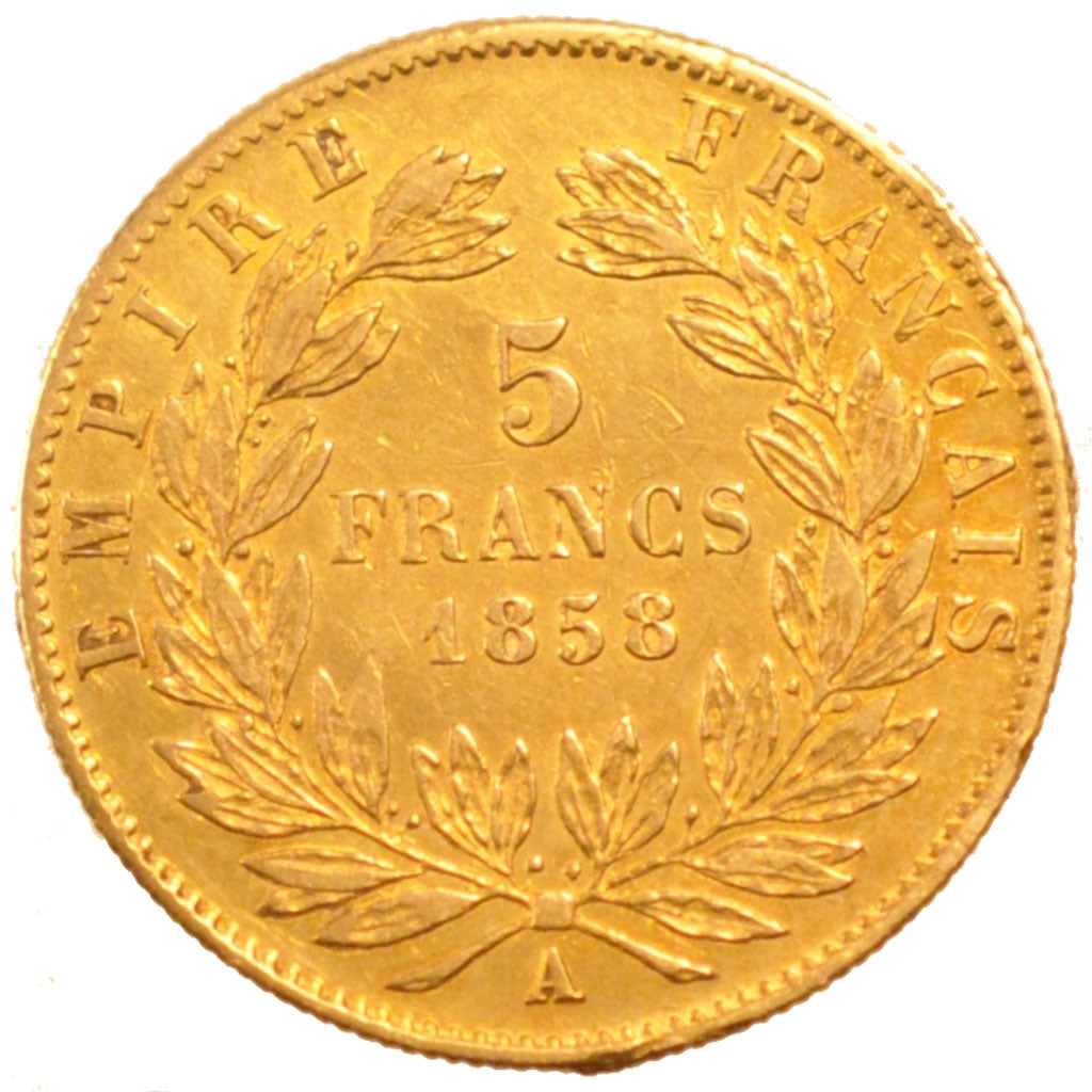 Second Empire, 5 Francs or grand module Napoléon III tête nue