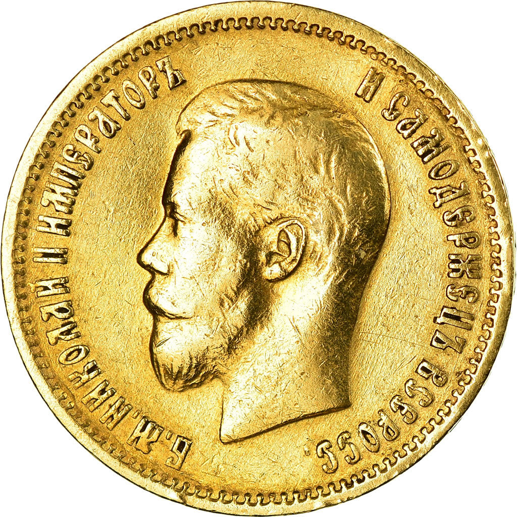 Munten, Rusland, Nicholas II, 10 Roubles, 1899, St. Petersburg, ZF, Goud, KM:64