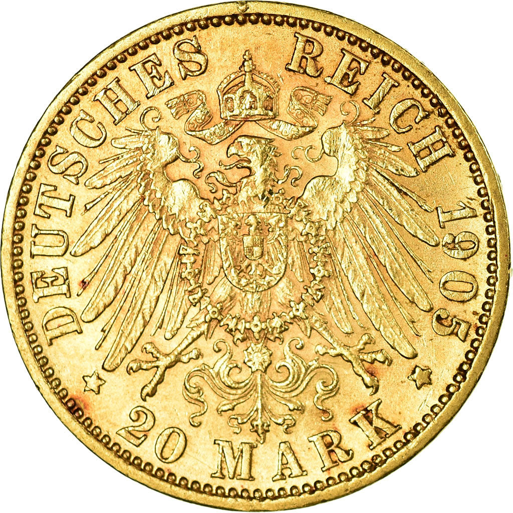 Monnaie, Etats allemands, BAVARIA, Otto, 20 Mark, 1905, Munich, SUP, Or, KM:920