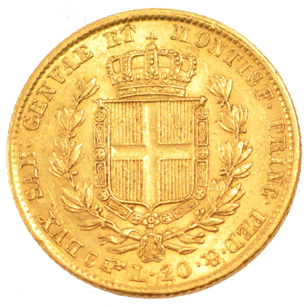 Italie, Sardaigne, Charles Albert, 20 Lire