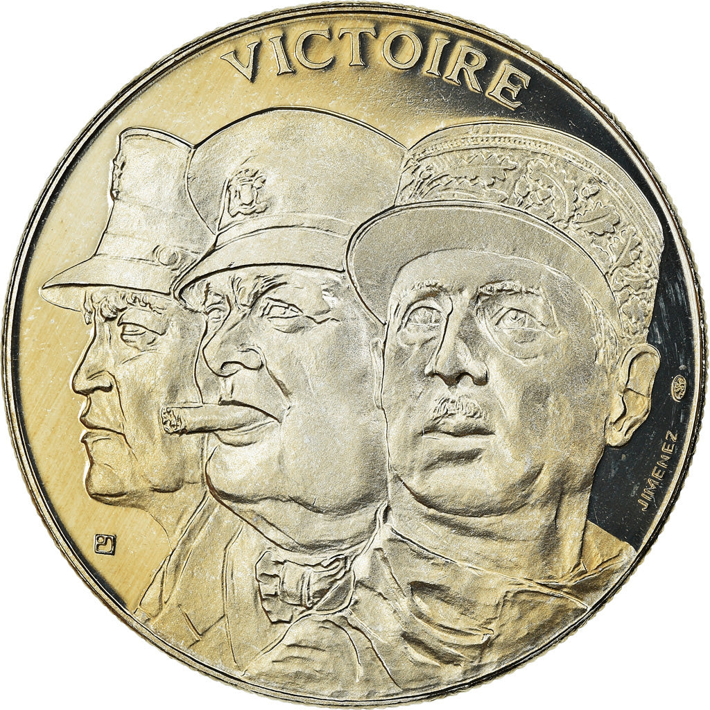 Francia, medaglia, Seconde Guerre Mondiale, La Victoire de 1945, FDC, Doratura