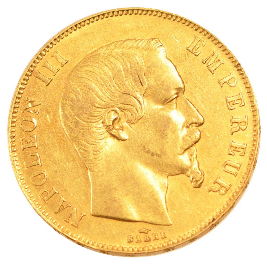 FRANCE, Napoléon III, 50 Francs, 1857, Paris, KM #785.1, EF(40-45), Gold, Gadour