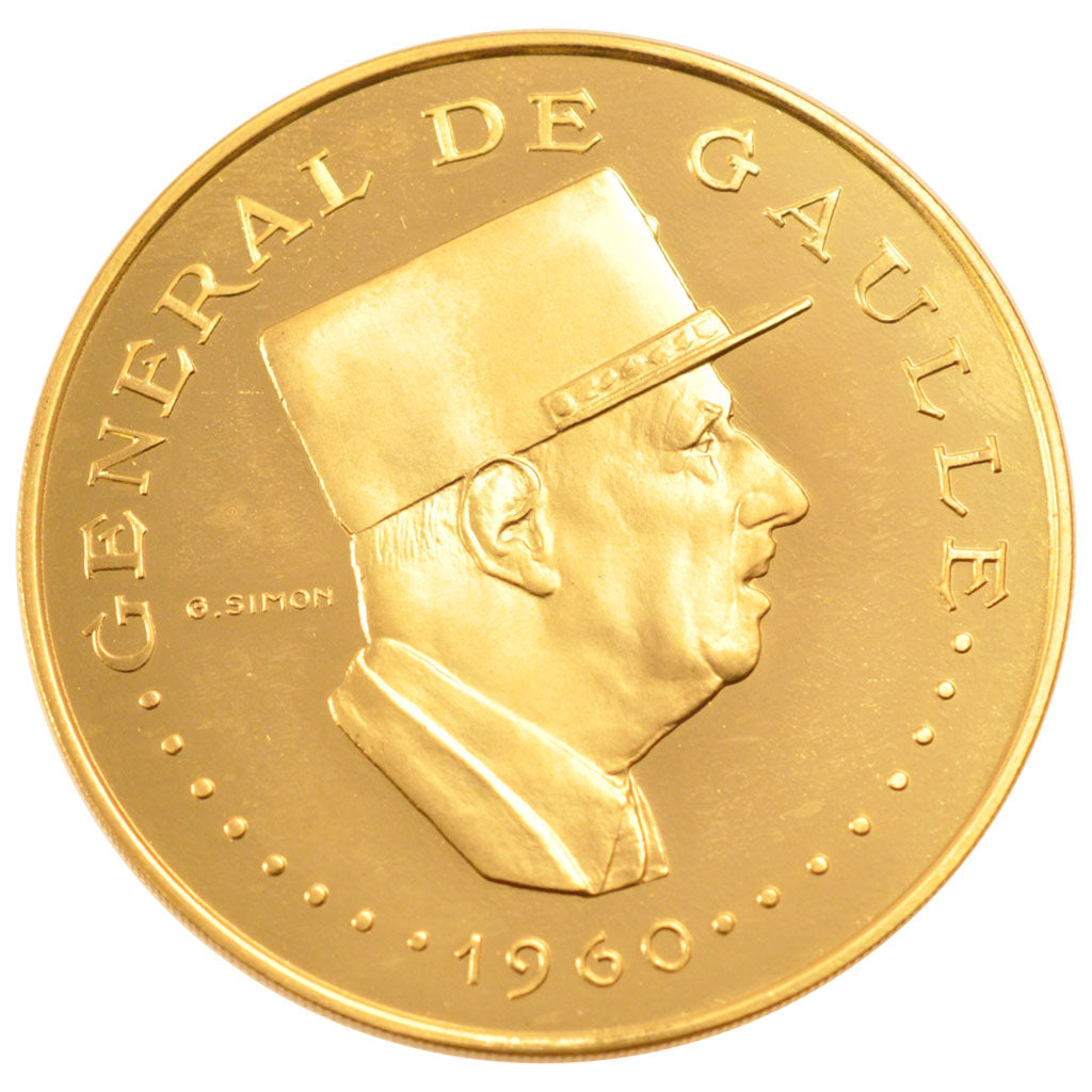 CHAD, 10000 Francs, 1970, KM #11, MS(65-70), Gold, 35.26