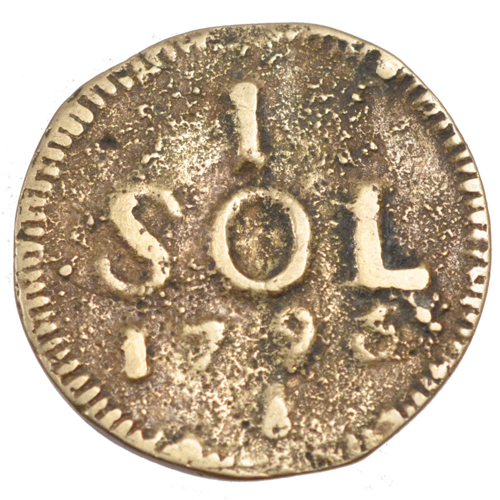LUXEMBOURG, Sol, 1795, KM #19, EF(40-45), Copper, 17.81
