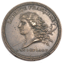 FRANCE, Essai, 1792, Lyons, AU(50-53), Bronze, Brandon #190b, 40.00