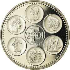 France, Medal, Coq, Fin du Cours Légal du Franc, Politics, Society, War, 2001