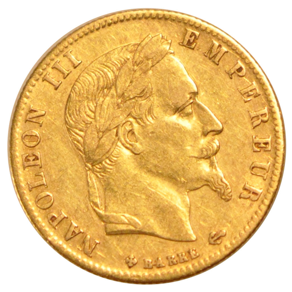 Francia, Napoleon III, Napoléon III, 5 Francs, 1865, Strasbourg, BB+, Oro, G...