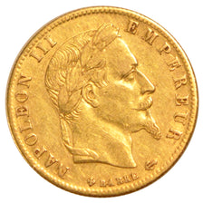 Francia, Napoleon III, Napoléon III, 5 Francs, 1865, Strasbourg, BB+, Oro, G...