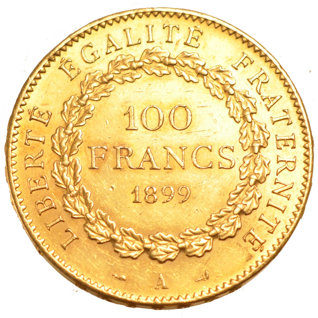 FRANCE, Génie, 100 Francs, 1899, Paris, KM #832, EF(40-45), Gold, Gadoury #1137,