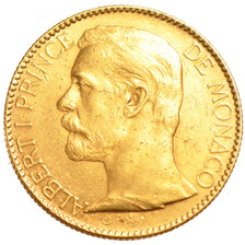 MONACO, 100 Francs, Cent, 1891, Paris, KM #105, AU(50-53), Gold, Gadoury #124,..