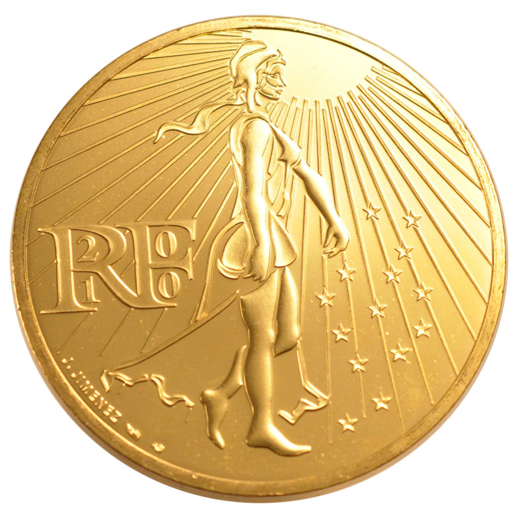 France, 50 Euro, 2010, MS(60-62), Silver, 36.00