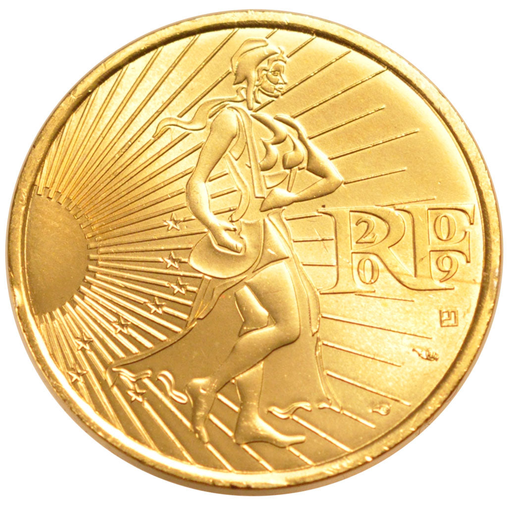 France, 10 Euro, 2009, MS(60-62), Silver, 12.00
